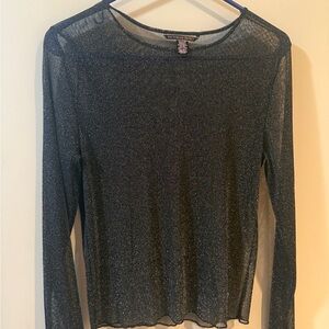 Victoria's Secret Glittery Black Blouse